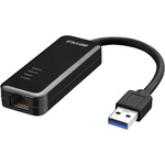 Ｇｉｇａ対応　Ｔｙｐｅ－Ａ　ＵＳＢ３．２（Ｇｅｎ１）用ＬＡＮアダプター　ブラック　■お取り寄せ品