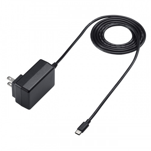 ＵＳＢ　Ｔｙｐｅ－Ｃケーブル一体型ＡＣ充電器（５Ｖ／３Ａ）　ＡＣＡ－ＩＰ１０３ＢＫ　■お取り寄せ品