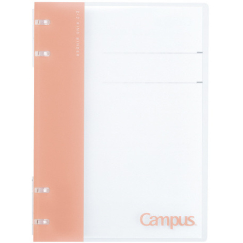 ノートのように使えるバインダー２Ｘ２リングＡ５　桃