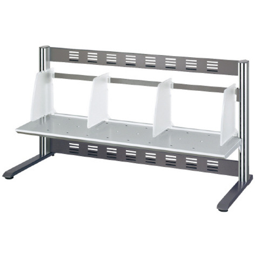 リスペースＦデスクシェルフ　１段幅８００シルバー　【お取り寄せ品】５営業日以内届