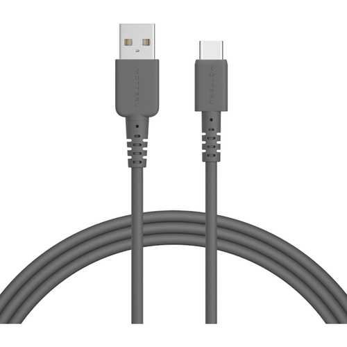 ＵＳＢ－Ａ　ｔｏ　Ｃシリコンケーブル　２ｍ　スモーキーブラック　ＭＯＴ－ＳＣＢＡＣＧ２００－ＢＫ　■お取り寄せ品