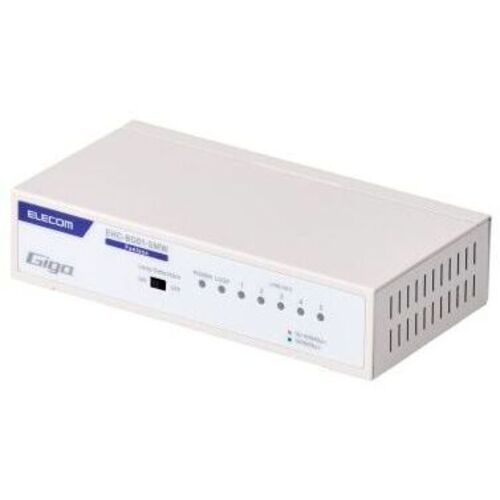 法人専用／Ｇｉｇａ対応スイッチングＨｕｂ／５ポート／金属筐体／磁石付き／電源内蔵モデル／ホワイト　■２営業日内届