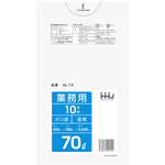 ポリ袋　７０Ｌ　ＧＬ７３　透明　１０枚&times;４０　【お取り寄せ品】１０営業日以内届