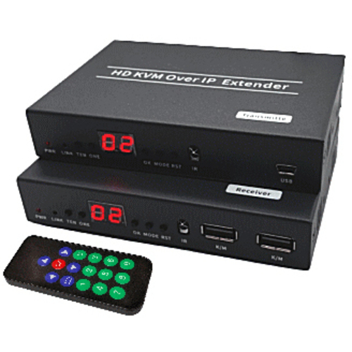 ＬＡＮケーブル利用／ＨＤＭＩモニタＫＶＭエクステンダーＭａｔｒｉｘ／送受信器セット　■お取り寄せ品