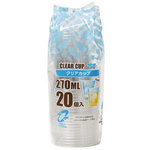 リサイクルクリアカップ２７０ＭＬ　２０個入&times;５　【お取り寄せ品】９営業日以内届