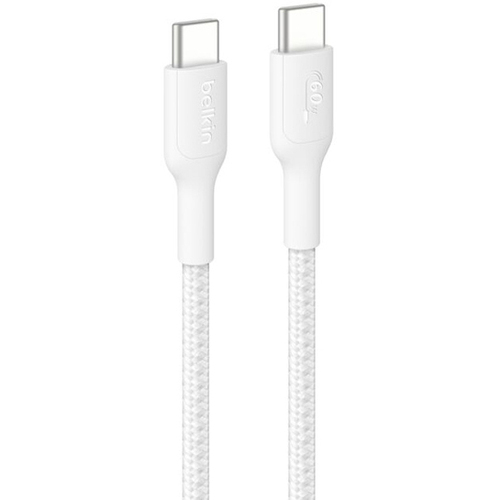 ＢｏｏｓｔＣｈａｒｇｅ　Ｐｒｏ　ＵＳＢ－Ｃ　ｔｏ　ＵＳＢ－Ｃ　編組ケーブル　６０Ｗ　２Ｍ　ホワイト　■２営業日内届