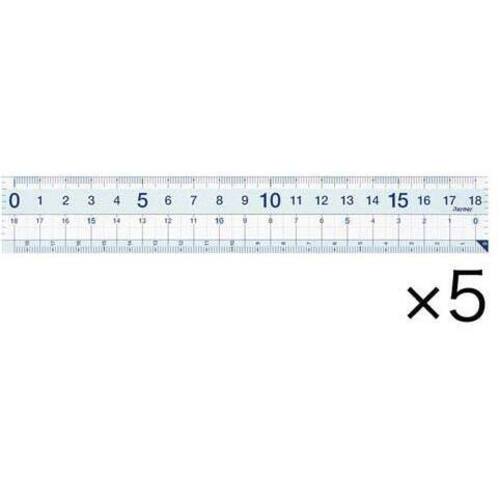 再生ＰＥＴすべり止め機能付直定規　１８ｃｍ&times;５