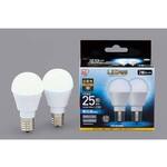 ＬＥＤ　Ｅ１７　広配光２５形　電球色　２個入　ＬＤＡ２Ｎ－Ｇ－Ｅ１７－２Ｔ５２Ｐ