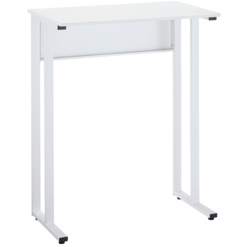 ＷＤデスク　ハイ　幅８００　白脚　ホワイト　【組立サービス付】