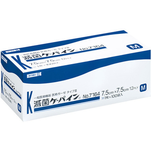 滅菌ケーパイン　１００枚入　７５×７５ｍｍ　Ｎｏ．７１６４