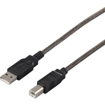 ＵＳＢ２．０ケーブル（Ａ　ｔｏ　Ｂ）　２ｍ　ブラックスケルトン　ＢＳＵＡＢ２２０ＢＳ　■２営業日内届