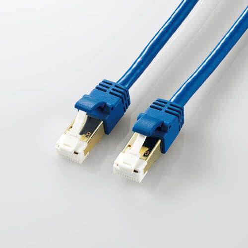 ＬＡＮケーブル／ＣＡＴ７準拠／爪折れ防止／やわらか／１．０ｍ／ブルーメタリック　■お取り寄せ品