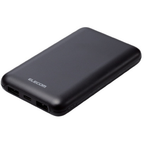 薄型コンパクトモバイルバッテリー（１００００ｍＡｈ　２０Ｗ　Ｃ×１＋Ａ×２）　ブラック