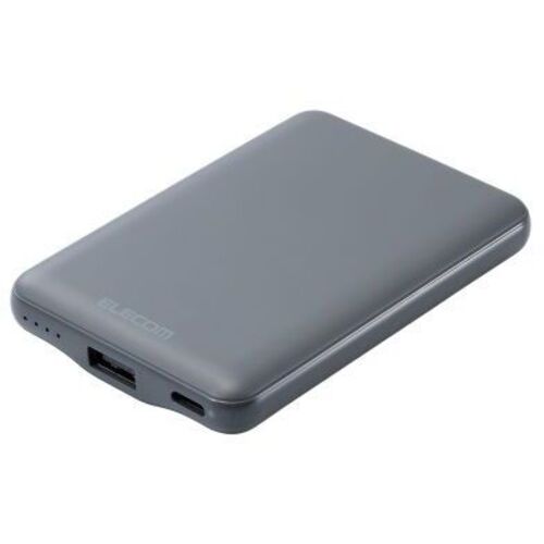 モバイルバッテリー／１５Ｗ出力／５０００ｍＡｈ／ダークグレー　ＤＥ－Ｃ４５－５０００ＤＧＹ　■お取り寄せ品