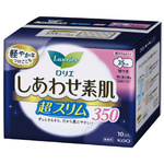 ロリエ　しあわせ素肌　通気超スリム　特に多い夜用３５０　羽つき１０枚入×６　【お取り寄せ品】５営業日以内届