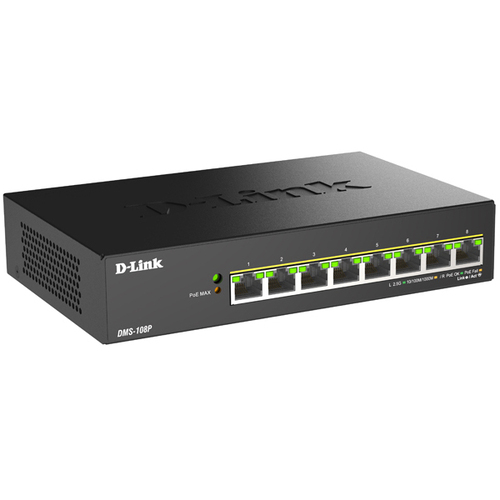 マルチギガスイッチ、ＰｏＥ＋＋、１０／１００／１０００／２．５Ｇ×８　ＤＭＳ－１０８Ｐ／Ａ１　■お取り寄せ品