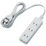 スイングプラグタップ　４個口　ホワイト　２ｍ