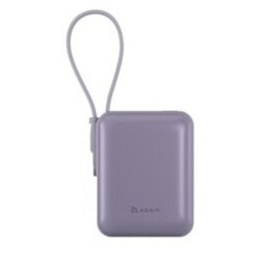 ＶＩＯＮＴＡ　Ｑ　Ｐｕｒｐｌｅ　ケーブル内蔵型ウルトラコンパクトモバイルバッテリー　１００００ｍＡｈ　■お取り寄せ品