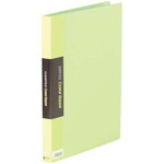 カラーベース固定式　Ａ４縦４０ポケット　黄緑　５冊