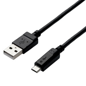 ｍｉｃｒｏＵＳＢケーブル／２Ａ出力／スタンダード／通信・充電／２ｍ／ブラック　■お取り寄せ品