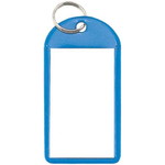 ソフトキーホルダー型名札カード寸４５・２８青×５０