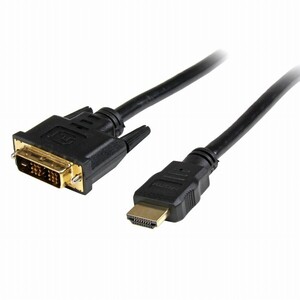 １ｍ　ＨＤＭＩ－ＤＶＩ－Ｄ変換ケーブル　ＨＤＭＩ（１９ピン）－ＤＶＩ－Ｄ（１９ピン）　オス／オス　■２営業日内届