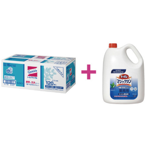 【超ＳＡＬＥ対象品】トイレクイックル１２０枚＋マジックリン４．５Ｌ