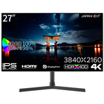 液晶ディスプレイ　２７型／３８４０×２１６０／ＤＰ×１、ＨＤＭＩ×２／ブラック／スピーカー：有／１年保証　■２営業日内届