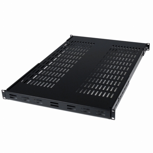 １Ｕ　伸縮式放熱用スリット付サーバーラック棚板／収納棚　ＡＤＪＳＨＥＬＦ　■お取り寄せ品
