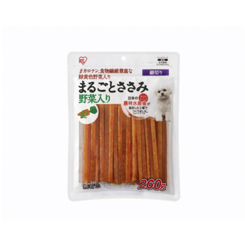 まるごとささみジャーキー細切り　野菜入り２６０ｇ　【お取り寄せ品】６営業日以内届