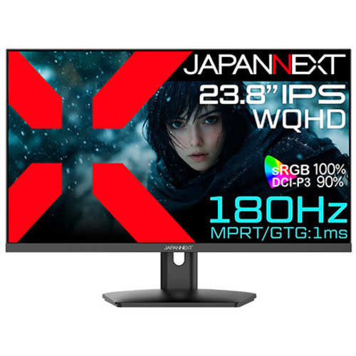ゲーミングディスプレイ　２３．８型／ブラック　ＪＮ－ＩＰＳ２３８Ｇ１８０Ｑ　■お取り寄せ品