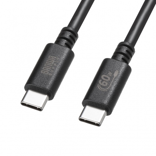 ＵＳＢ　２．０　Ｔｙｐｅ－Ｃケーブル（ＰＤ６０Ｗ・３ｍ・ブラック）　ＫＵ－ＣＣＰ６０３０ＢＫ　■お取り寄せ品