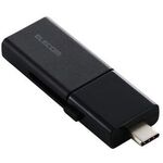 ＵＳＢメモリー／スライド式／Ｃ＆Ａ両対応／１２８ＧＢ／ブラック　ＭＦ－ＷＳＡＵ３１２８ＧＢＫ　■お取り寄せ品