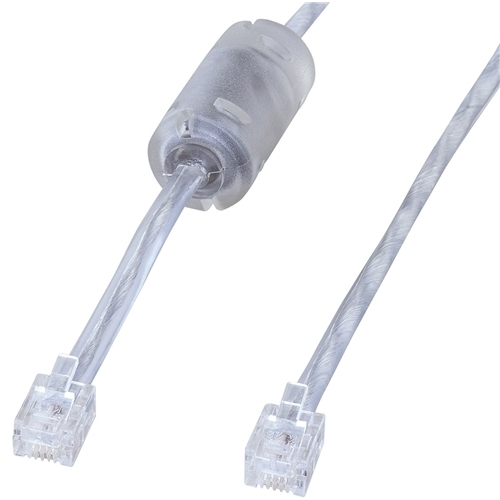 コア付シールドツイストモジュラーケーブル（シルバー・５ｍ）　ＴＥＬ－ＦＳＴ－５Ｎ２　■お取り寄せ品