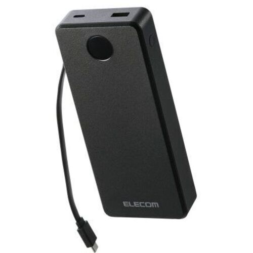 モバイルバッテリー／残量表示／６７Ｗ／ケーブル一体／ブラック　ＤＥ－Ｃ７７－２００００ＢＫ　■お取り寄せ品