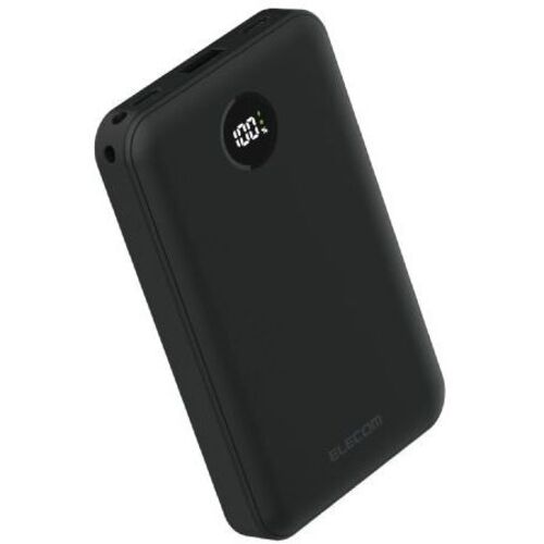 モバイルバッテリー／残量表示／１００００ｍＡｈ／ブラック　ＤＥ－Ｃ７６－１００００ＢＫ　■お取り寄せ品