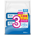 スコッティ流せるウェットタオル　純水　７０枚&times;３個