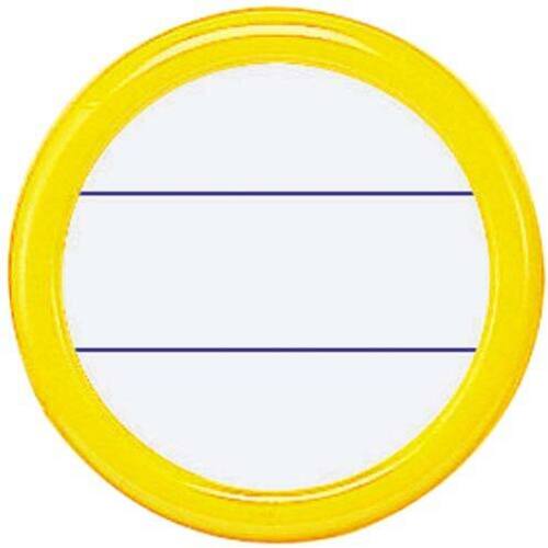 丸型名札安全ピン・クリップ両用型　直径４５ｍｍ黄