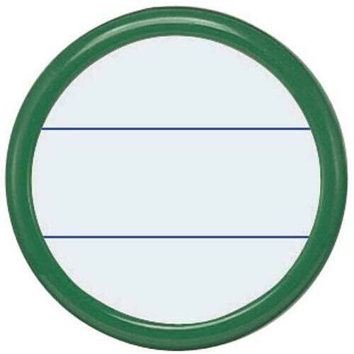 丸型名札安全ピン・クリップ両用型　直径５０ｍｍ緑