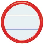 丸型名札安全ピン・クリップ両用型　直径５０ｍｍ赤