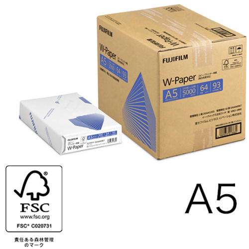 Ｗ‐Ｐａｐｅｒ　Ａ５　１箱（５０００枚）　ＺＧＡＡ１３５５