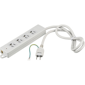 ３ピン式電源タップ　２重構造　ランプ付　１ｍ　ライトグレー　ＢＴＰＬＭＷＪＴ３４１０ＬＧ　■２営業日内届