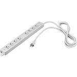 ３ピン式電源タップ　２重構造　雷サージ＆ランプ付　８個口／３ｍ　ライトグレー　■お取り寄せ品