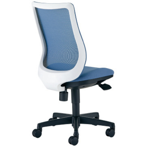 ＯＡ３２００　ＷＨ　Ｍバック　ブルー肘なし　【組立サービス付】