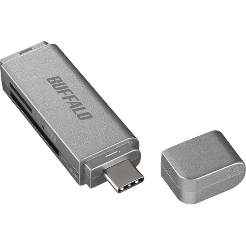 ＵＳＢ３．０　Ｔｙｐｅ－Ｃ接続　カードリーダー　ＳＤ用直挿し　シルバー　ＢＳＣＲ１２０Ｕ３ＣＳＶ　■お取り寄せ品