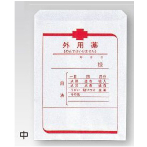外用袋（横式）　１００&times;１４０ｍｍ　１０００枚入　２１５　中　０－５４０８－０２