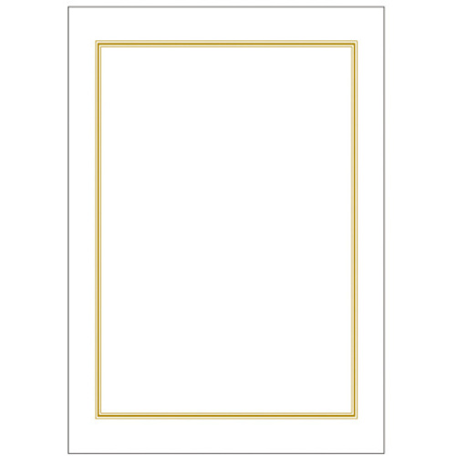 ＯＡ辞令用紙　三重枠　Ｂ５　１００枚箱入　【お取り寄せ品】８営業日以内届