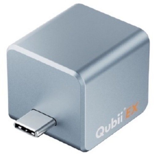 Ｑｕｂｉｉ　ＥＸ　ＰＤ充電対応　高速バックアップストレージ　（メモリ内蔵）　２５６ＧＢ　ブルー　■お取り寄せ品