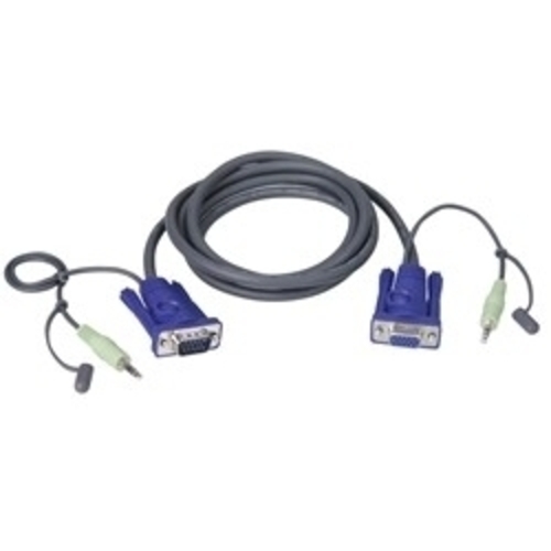 ＶＧＡ　オス－メスケーブル　１．８ｍ　ステレオオーディオプラグ付き　２Ｌ－２４０２Ａ　■お取り寄せ品