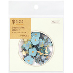 シール２５２１　ＰＣＭ　デコレーション　花柄　青　【お取り寄せ品】８営業日以内届